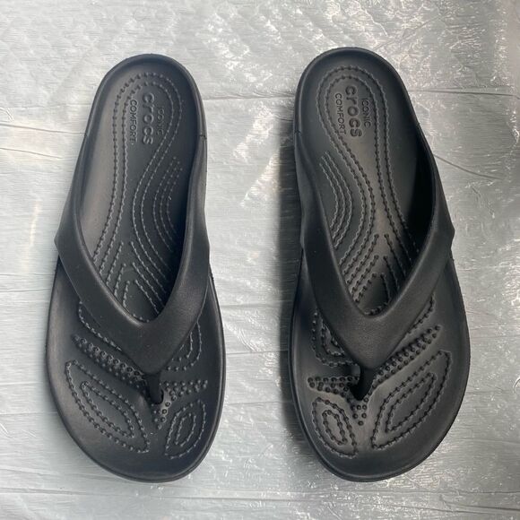 Crocs Women's Kadie II Flip Flops Black Sz 4 US - Picture 11 of 12